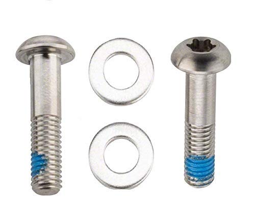 SRAM Bracket Bolts Stainless T25 22mm 2 Pcs Flat Mount Caliper Brake Hardwear, Multicoloured