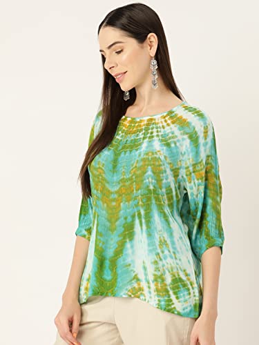 Image of Maaesa Rayon Top (Medium, Multicolour)
