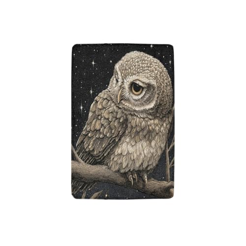 pnyoin Night Owl Perch Throw Blanket 32''x48'' Thick Warm Blankets