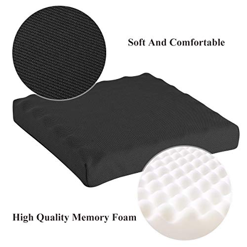 Baibu 12 Inches Non Slip Stool Cushion Square, Soft Bar Stool Cushion With Ties Square Seat Cushion For Stackable Kitchen Stools - One Pad Only, Black (12'' (30Cm)) #TOP3