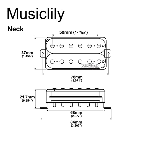 image for Musiclily Wilkinson Vintage Classic Alnico 5 Overwound Open Style Neck