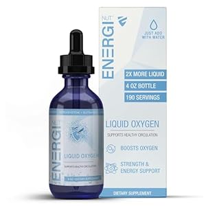 ENERGI Liquid Oxygen Drops, Improves Strength & Boost Oxygen and Energy Levels, Encourages Athletic Performance and Oxygen Boost, 4oz Bottle, 190 Servings