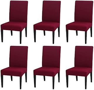 INMOZATA Dining Chair Covers Stretch Chair Slipcovers Protector Chair Covers for Dining Room Home Restaurant Party Wedding Ceremony Banquet Seat Cover, Removable &Washable (Cream, Set of 4)