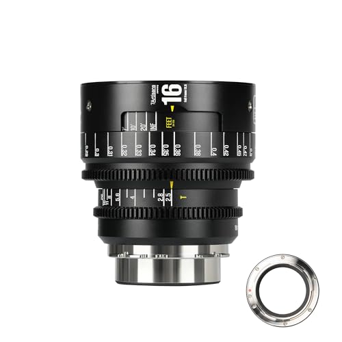 7artisans 16mm T2.5 Infinte Series Professional Full Frame Manual Cine Lens Compatible for PL Mount for Photography Filmmaking,Black