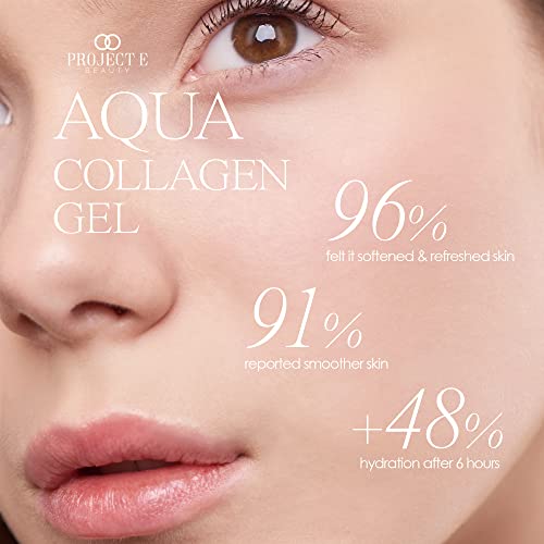 Project E Beauty Aqua Collagen Gel 24-Hour Hydration | Anti-Aging Brightening Treatment | Hydrating & Moisturizing Facial Skincare | Anti-Wrinkle Body Lotion | For Dry Or Rough Skin | 50Ml #TOP3