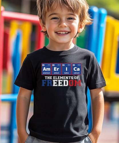 4th of July Toddler Baby Boys Girls T-Shirt Kids Funny Letters Print Patriotic Cotton Independence Day Top4