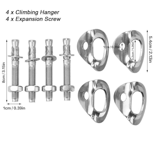 Ensemble d'ancrage 25kn escalade avec goujon robuste et point fixe sûr en acier - 6