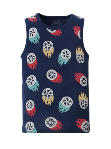 Image of benetia Toddler Baby Boys Cotton Sleeveless Tank Top Cartoon Dinosau Undershirts Kids 18 Months- 8Years 3-Pack