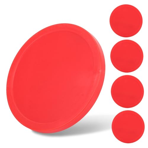 Yctze 4er-Pack Langlebige Air-Eishockey-Pucks aus Kunststoff, für Tischspiele und den Austausch von Ausrüstung (Klein (63 mm))