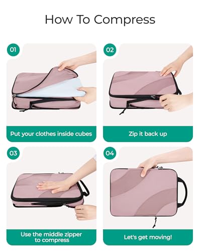 Image of BAGSMART Compression Packing Cubes for Travel
