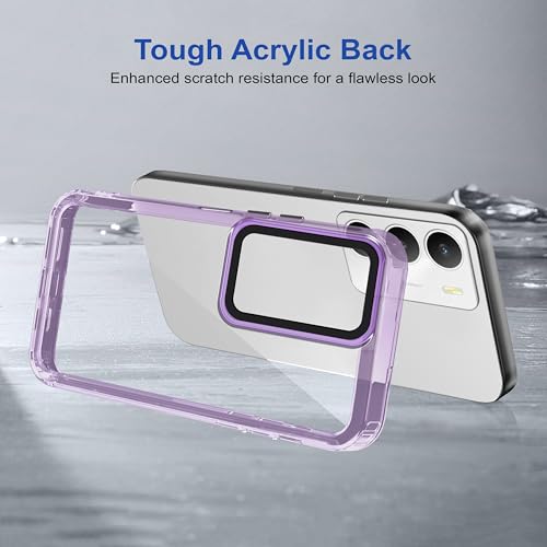 Image of amazon basics Back Case Cover for Realme C73 5G | Compatible for Realme C73 5G Back Cover | Case Cover with Camera Protection | (TPU + PC | Translucent Purple)