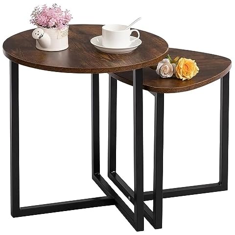 INMOZATA Modern Nesting Coffee Table Set Cover