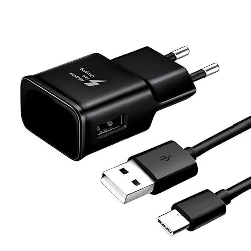 Image of Original 18W 3.0 Fast Charger with Type-C Cable Compatible with Samsung A30, A20, A40, A50, M30, M40,S8, S9,S10, S10 Plus (Black) * with 6 Months Warranty