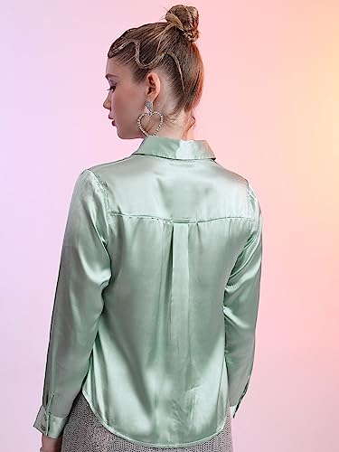 Image of KETCH Women Polyester Regular Fit Solid Full Sleeve Shirt
