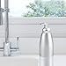 mDesign Modern Metal Aluminum Foaming Soap Dispenser Pump Bottle for Kitchen Sink Countertop, Bathroom Vanity, Utility/Laundry Room, Garage - Save on Soap - Linn Collection - 2 Pack - Brushed/Silver