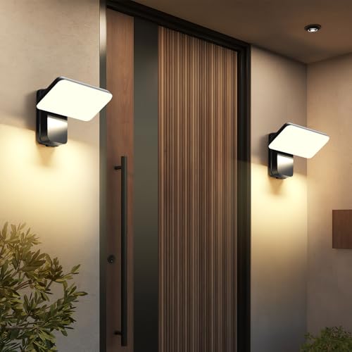 Brightower Waterdichte Außenlampe LED Wandleuchte Wiederverwendbar Warmweiß 3000K Garten Terrasse