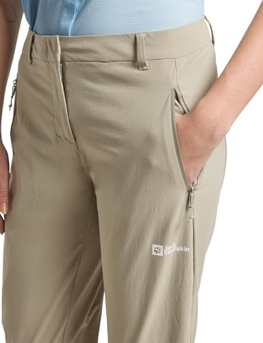 Jack Wolfskin Damen Hikeout Pants Wanderhose, Stone, 38 EU