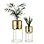 LB2 Gold Metal Planter with Removable Stand, Set of 2 11.5 inch & 8.5 inch, Mid Century Planter pots for Living Room, Office, Garden or Balcony, Flower Pot Decorative Gift with Brass Finish