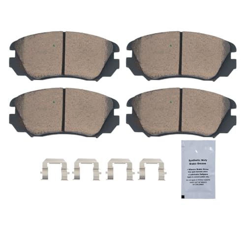 Image of HUSCH Front Ceramic Brake Pad Kit Fit For Buick Cascada 2016-2019 | For Buick Allure 2010, For LaCrosse 2010-16, For Regal 2011-17, For Cadillac ELR 2014-16, For Chevrolet Equinox 2010-17