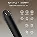 Bullet Vibrator with Angled Tip for Precision Clitoral Stimulation, Discreet Rechargeable Lipstick Vibe with 10 Vibration Modes Waterproof Nipple G-spot Stimulator Sex Toys for Women (Black)