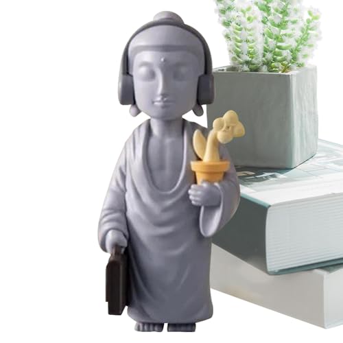 Buddha Table Decoration, Buddha Figure for Indoor Use - Artistic Buddha Desk Sculpture, Indoor Statue, Cute Home Decoration, Portable Collectible Statue