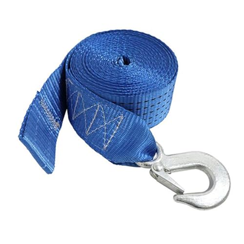 KMGDM - KMGDM Sangle de treuil avec crochet pour véhicules de remorquage - Sangle de rechange robuste - Accessoires de remorque de bateau - 50 cm / 78 cm / 10 m