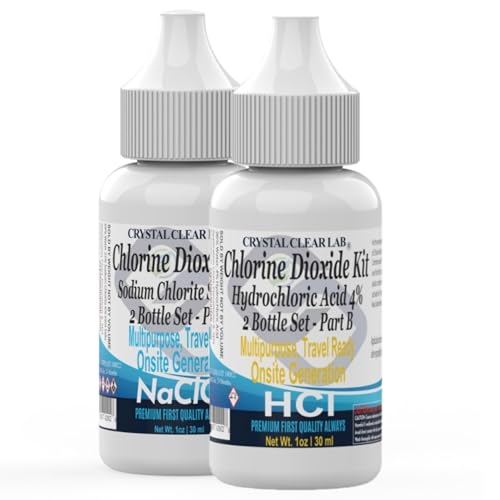 Crystal Clear Chlorine Dioxide Kit Hydrochloric Acid (HCL) Compact, 2