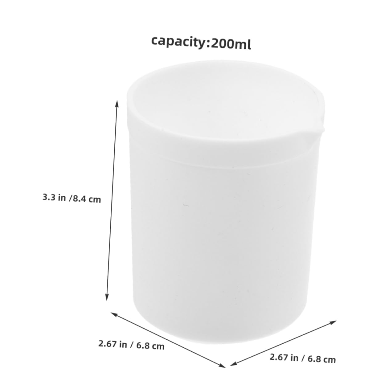 COSMEVIVI Chemistry Mug Beaker PTFE Plastic Cup Heat Resistant Lab Beaker Mug Small Science for Teachers