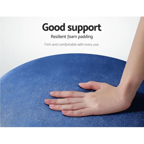 Image of Paamwood Velvet Sitting Stool - Luxurious Ottoman Footrest for Bedroom & Living Room, Wooden Sofa Side Stool, Makeup Chair, Pouf for Home & Office Decoration (Blue Pack of 6)