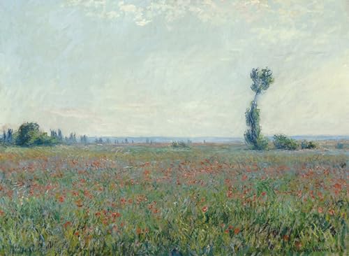 Champ de coquelicots Claude Monet poster pour décoration du salon ambiance nature lumineuse