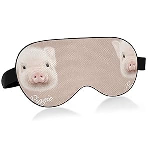 Cute Little Piggy Headffy Piglet Pig Eye Masks Cover Blocks Light Sleep Mask Shade Cover Blindfold Relaxing Eyeshade Cover avec serre-tête réglable pour hommes femmes enfants