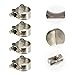 GANAZONO 4pcs Stainless Steel T-bolt Hose Clamp Heavy Duty Adjustable Pipe Strap Clamps for Oil Water and Gas Hoses and for Automotive and Industrial Use