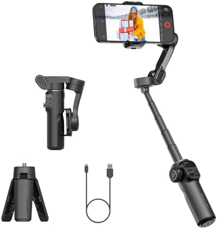 Estabilizador Gimbal para iPhone, Gimbal de 3 Eixos para iPhone c...