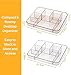 SUNFICON Makeup Tray Organizer Cosmetic Display Case Office Stationery Storage Holder Countertop Storage Unit Makeup Box for Bathroom Drawers,Vanities Office Desk,Washable Crystal Clear Acrylic