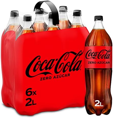 Coca-Cola Zero Sugar - Cola Soda Without Sugar, No Calories - Pack 6 Bottles 2L