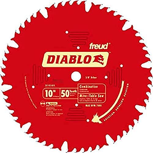 Freud-Diablo Diablo by Freud D1050X Diablo 10 inch 50-Tooth ATB Combo Saw Blade w/5/8 inch Arbor&PermaShield (New-Upgrade)