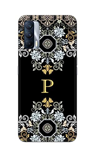 Image of Printed Hard Back Cover Case for Realme X7 Back Cover (Alphabet P) -1803
