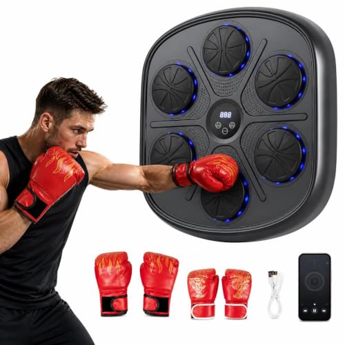Imagen de HOMASIS Máquina Boxeo Musical Pared con Bluetooth y LED
