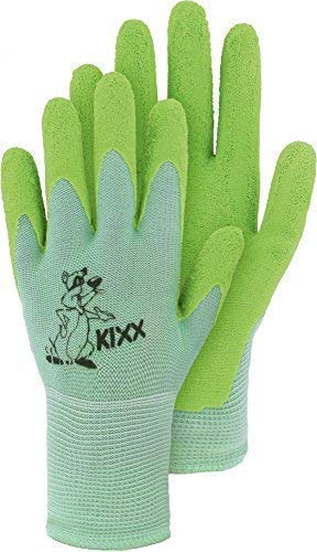 Preisvergleich Produktbild Kinderstrickhandschuh Nylon mit Latexbeschichtung Arbeitshandschuh (Größe 5 / grün)