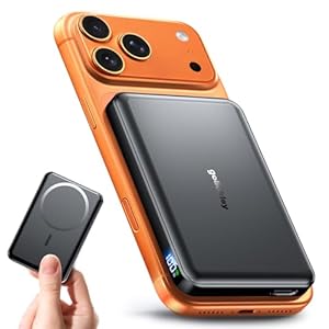 for Magsafe Portable Charger,10000mAh Power Bank with Type-C 20W PD Fast Charging, Lightweight and Slim, LED Display for Magsafe Battery Pack for iPhone 17/16/15/14 All Series, Black