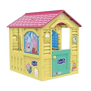Chicos - Peppa Pig Spielhaus fur Kinder Outdoor | Robuster und langlebiger Kunststoff | Schnelle und einfache Montage | Gartenhaus für Kinder ab 2 Jahren | Peppa Wutz (89503)