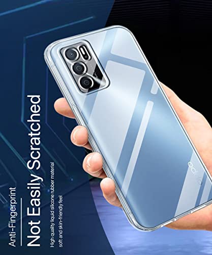 Image of WOW IMAGINE Crystal Clear Transparent Back Case Cover for Oppo A16 | Full Device & Camera Protection Shockproof TPU Silicone Back Cover Case - Transparent