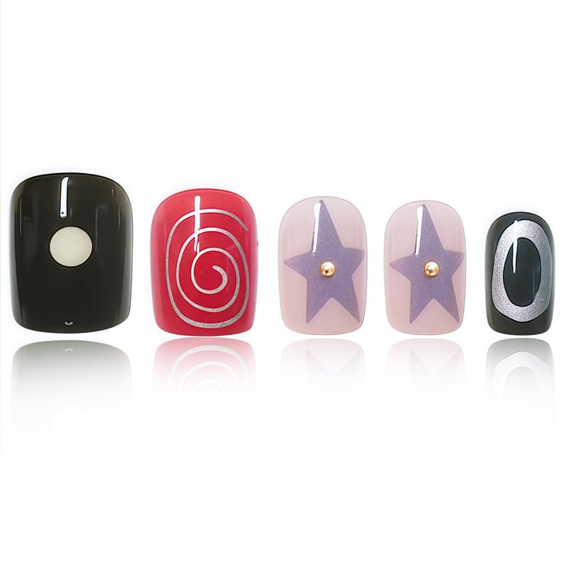 Christmas Long Press on Nails - Almond Acrylic Tips