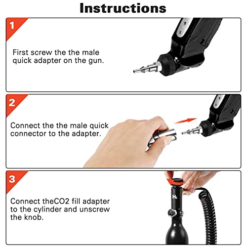 Hk Heavy Duty Paintball Remote Coil High Pressure Air Hose Co2 Compressed Air With Pro Push-Button Quick Disconnect #TOP3