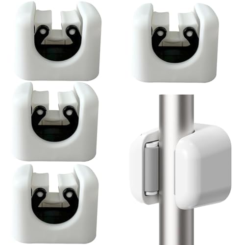 Organizador de escobas, 4 unidades, autoadhesivo, para montar en la pared, para fregona y escoba, almacenamiento ordenado, para baño Organizador de escobas, 4 unidades, autoadhesivo, para montar en la pared, para fregona y escoba, almacenamiento ordenado, para baño