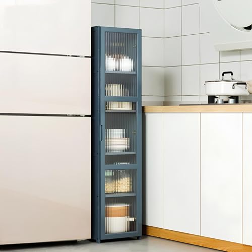 Armario independiente de despensa de cocina con puertas y estantes, para cocina, sala de estar, comedor, tamaño compacto (30 x 30 x 78 cm)