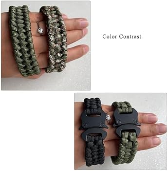 Trilobite Weave Paracord Bracelet With Side Release Buckle - 8.7" Survival Bracelet For Men & Women, Black