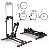 RemixOri 自転車スタンド 折りたたみ 55cm-85cm高さ調整可能 20～29インチ対応 横置き 縦置き対応 サイクルスタンド ディスプレイスタンド 高耐久性 安定 頑丈 駐輪用 清掃用 ロードバイク クロスバイク対応 室内用