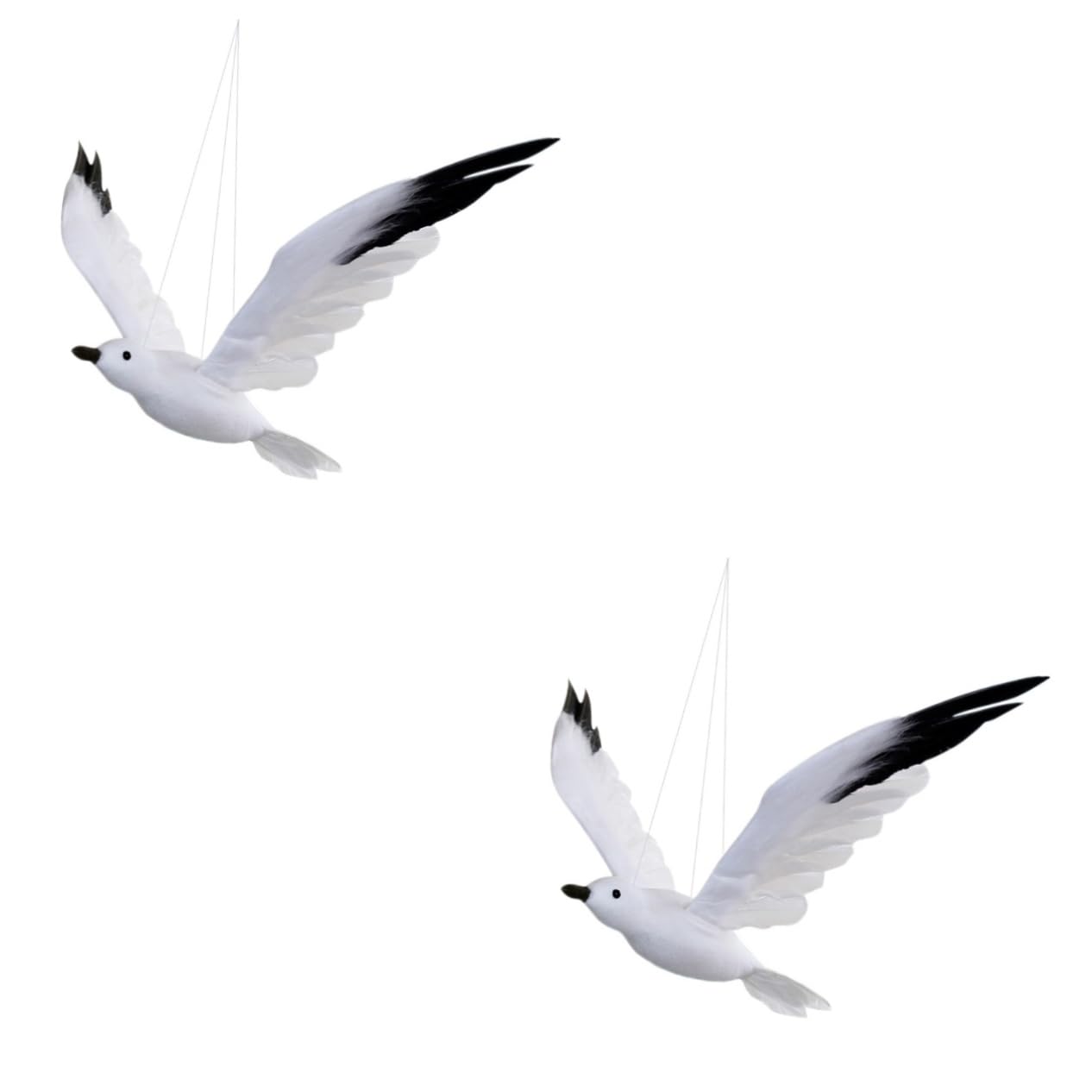 Amosfun 2pcs Seagull Shaped Hanging Ornaments Artificial Seagull Decor Model Wedding Anniversary Party Decorations