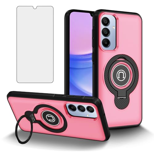 Coque aimantée Samsung Galaxy A15 rigide hybride fine avec béquille de visionnage noire